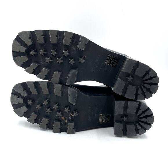 Jimmy Choo Mava Boots Crystal Trim Black Leather Ankle Block Heel Sz 38.5 / 8.5 - Picture 11 of 13